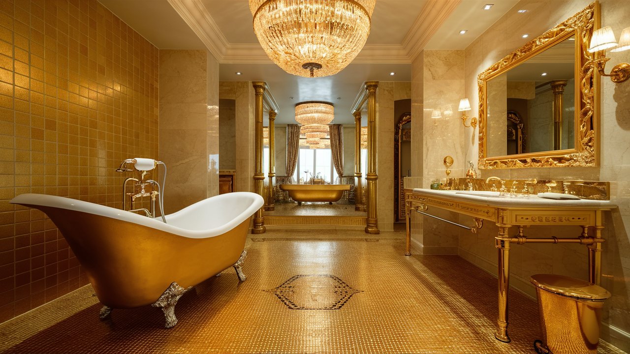 28 Gold Bathroom Ideas for A Luxurious Touch