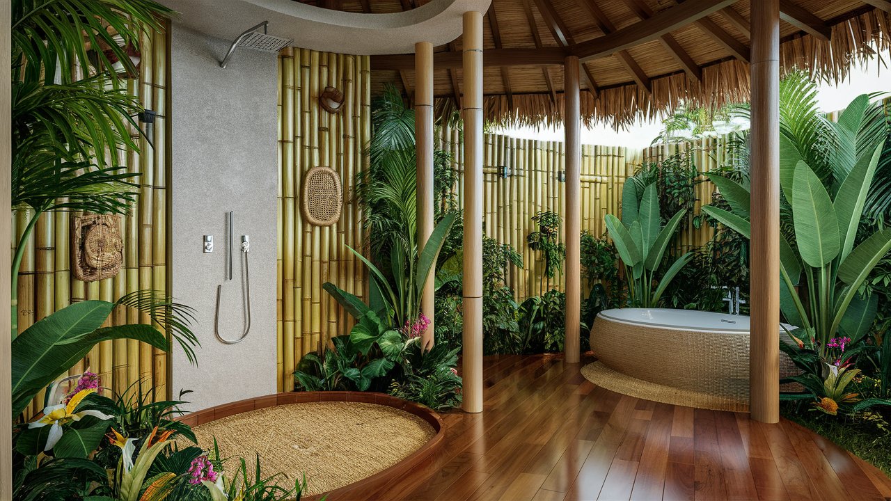 23 Tropical Bathroom Ideas