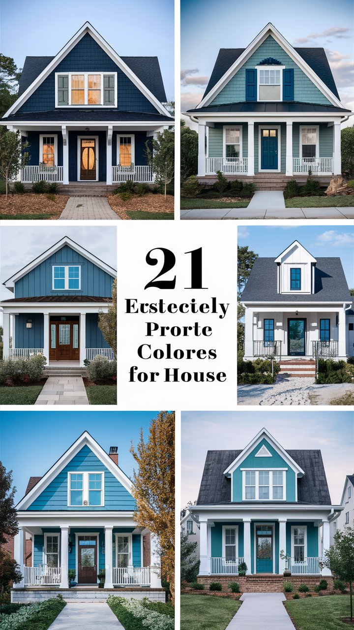 27 Blue Exterior House Paint Colors