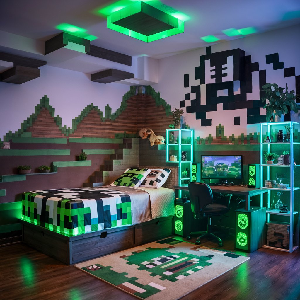 27 Minecraft Themed Bedroom Decor Ideas