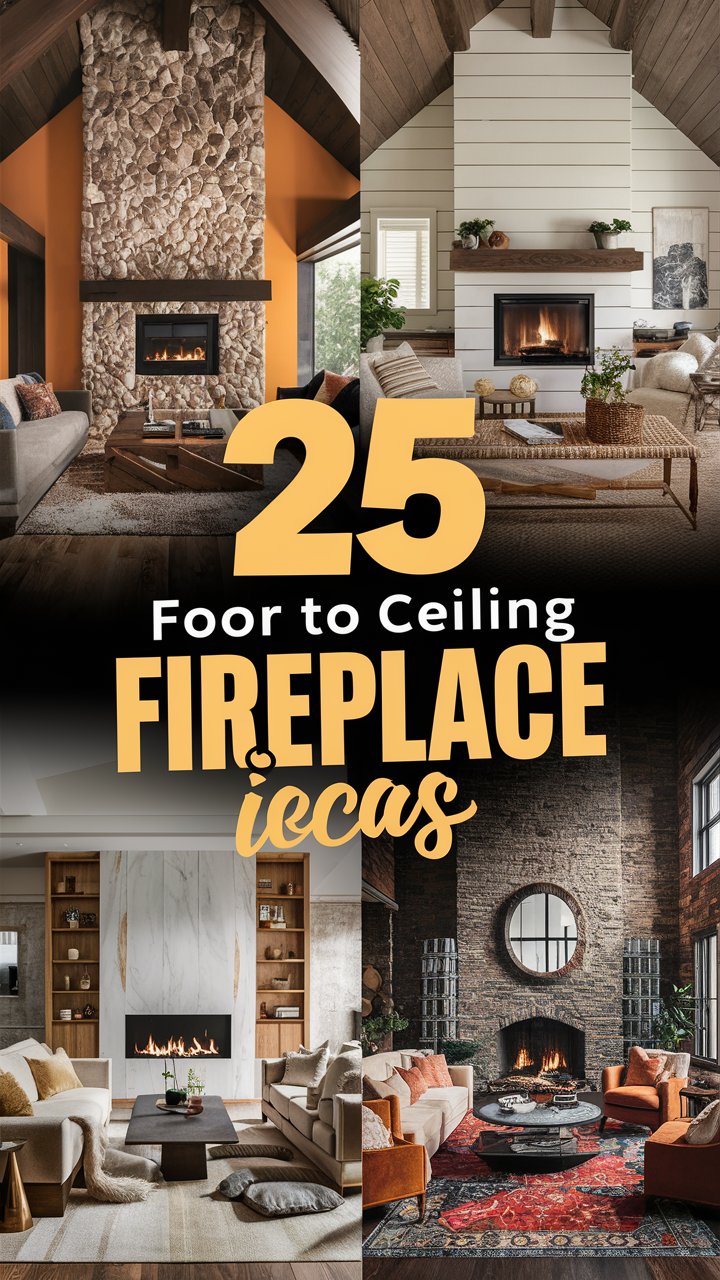 27 Floor-to-Ceiling Fireplace Ideas You’ll Love