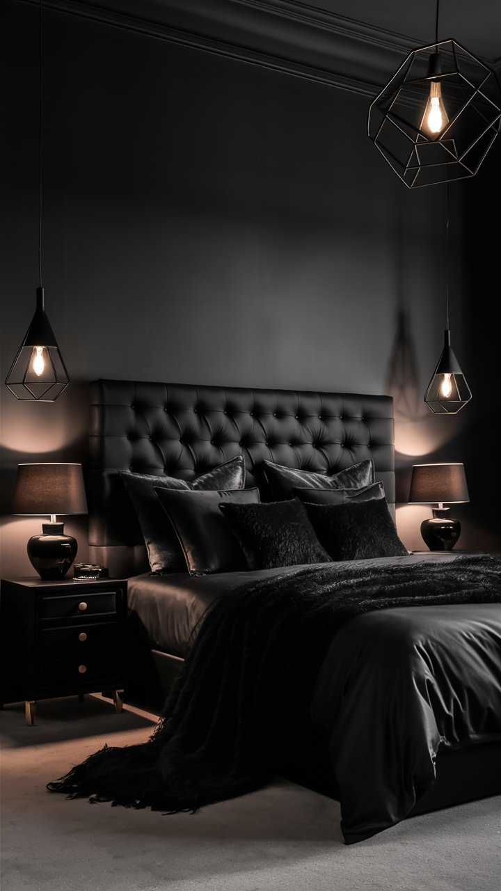 22 Matte Black Bedroom Ideas