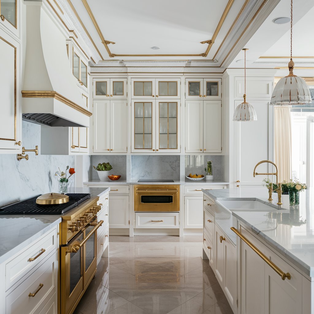 42 White and Gold Kitchen Ideas