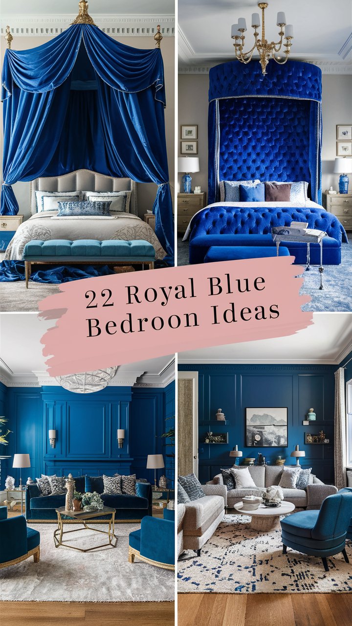 22 Royal Blue Bedroom Ideas To Add Luxury to Your Home