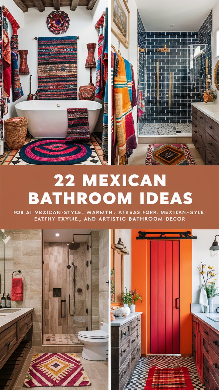 22 Mexican Bathroom Ideas To Add Color and Culture